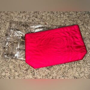 Red lancome cosmetic bag purse 👛